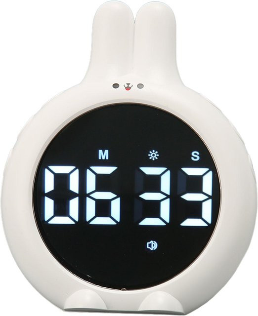 GoolRC Hasen-Countdown-Timer für Kinder mit LCD-Display und magnetischer Rückseite in Weiß - Bild 1