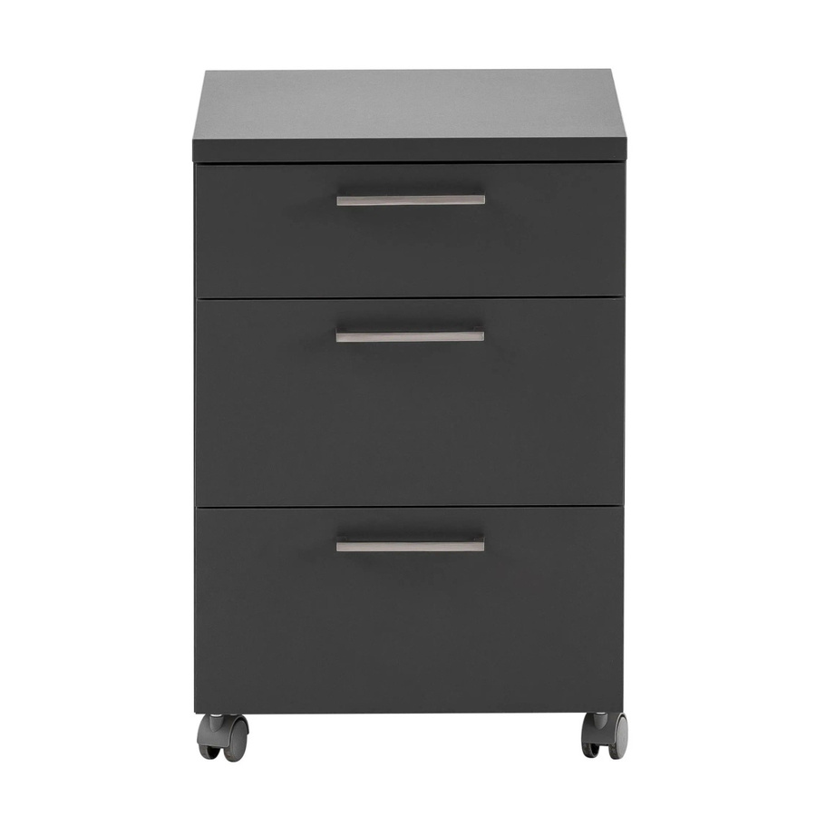 Schildmeyer Rollcontainer Serie 1500 Anthrazit für Büro und Homeoffice, B/T/H: 41,2 x 60,1 x 49,6 cm - Bild 2