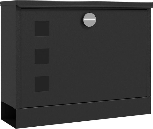 HOMCOM Briefkasten aus Metall in Schwarz B/H/L: 11,5 x 36,5 x 29 cm - Bild 1
