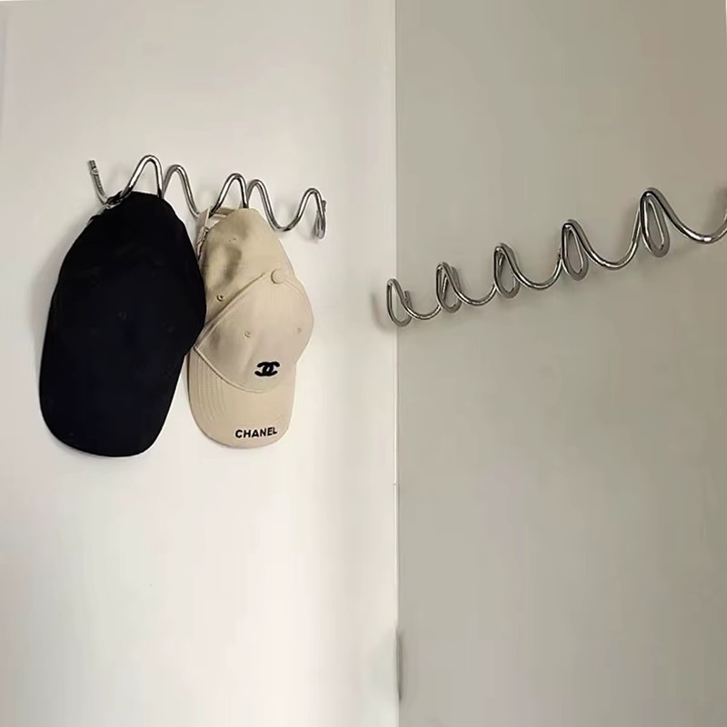 SMHXIANGQIANJIN Minimalistische Garderobenleiste zur Wandmontage aus Metall in Schwarz oder Silber - Bild 1