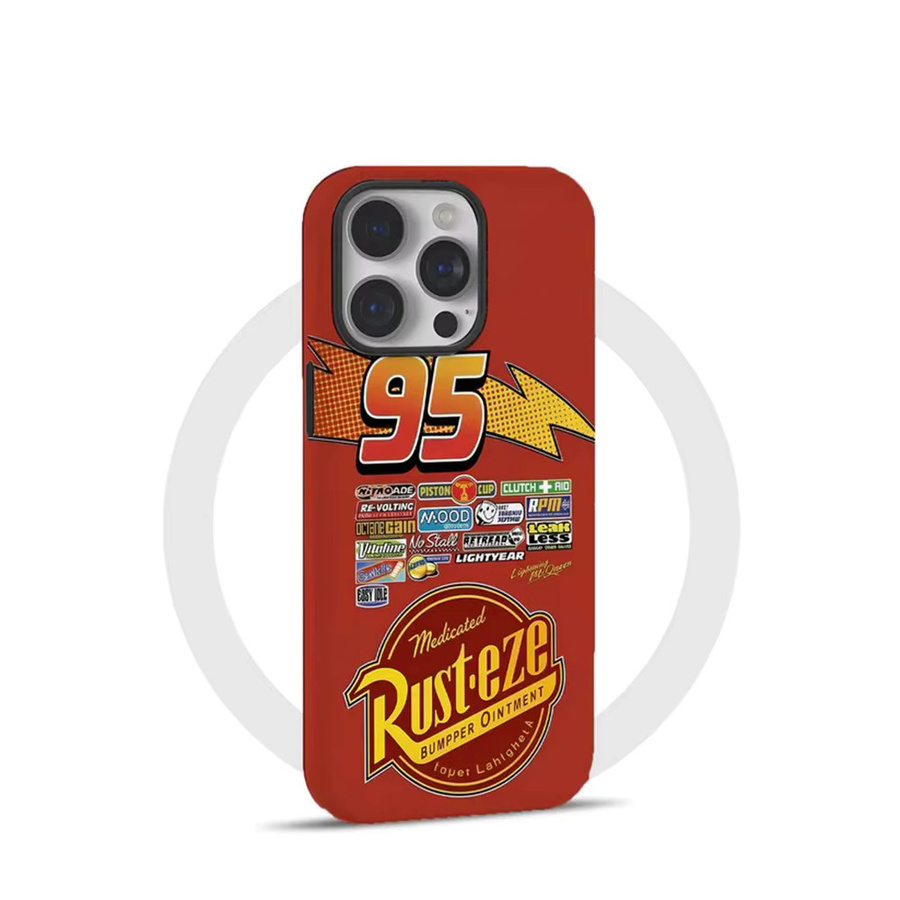 Potdemiel Cars L Lightning McQueen Handyhülle für iPhone 11 bis 17 Pro Max Plus, Farbe: Rot - Bild 2