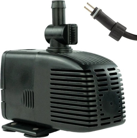 Kerry Electronics Teichpumpe 12 V, 1.000 l/h, 17 W, Schwarz, leise Wasserpumpe für Aquarium und Springbrunnen mit 5 m Kabel und 1,7 m Förderhöhe