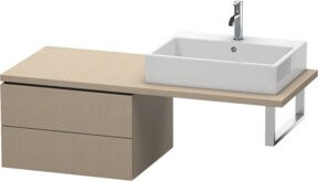 Duravit L-Cube Unterschrank mit 2 Schubkästen, Weiß/Beige, B: 62 cm, T: 54,7 cm, H: 40 cm - Bild 1