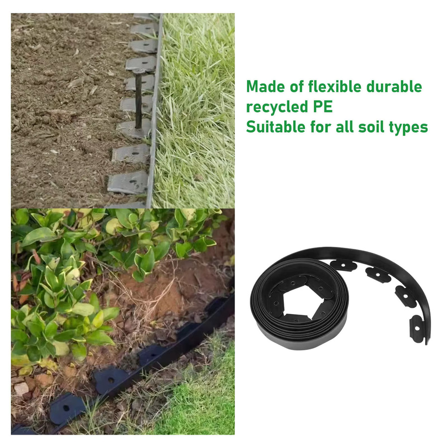 Fdit Landschaftskanten-Set in Grün mit 30 Spikes zur einfachen Installation und flexiblen Gestaltung deines Gartens - Bild 3