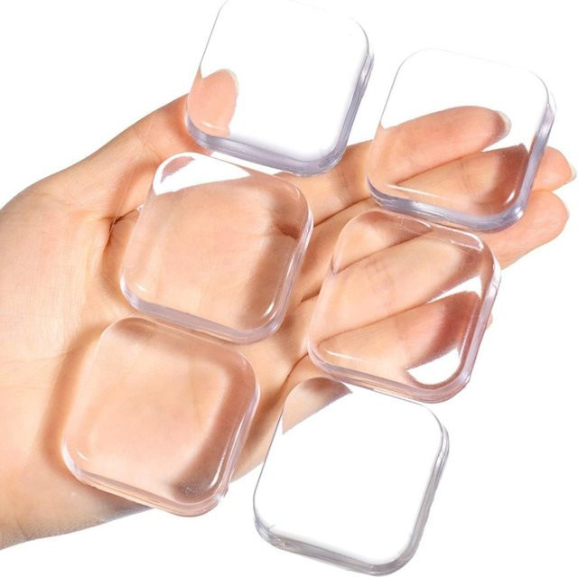 TFAAI Selbstklebende Tür- und Wandschutzpolster, Transparent, Waschbare Stoßdämpfende Gel-Puffer in Rundform - Bild 1