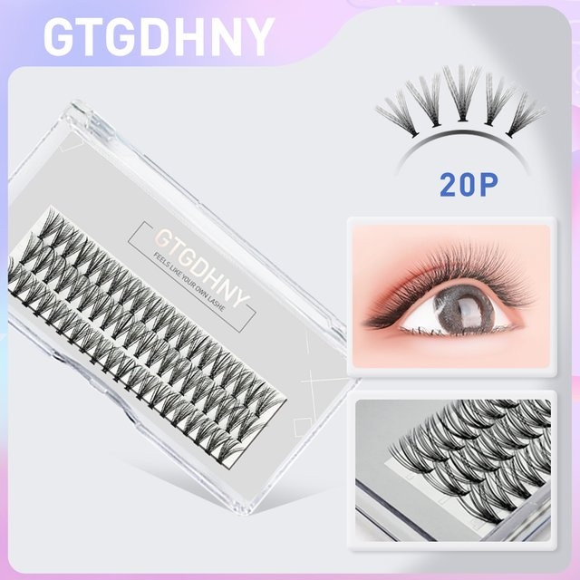 MEDY Wimpernverlängerung Spikes Cluster, Black, Unisex, 20 Stück - Bild 1