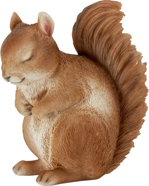 Deko-Figur Eichhörnchen sitzend in Dunkelbraun aus Polyresin, B/T/H: 11 x 19 x 18 cm - Bild 1