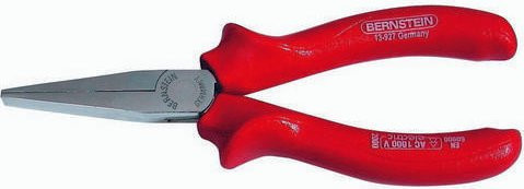 Bernstein Tools 13-927 VDE Flachzange Gerade aus Spezialstahl in Rot-Gelb, Länge: 160 mm - Bild 1