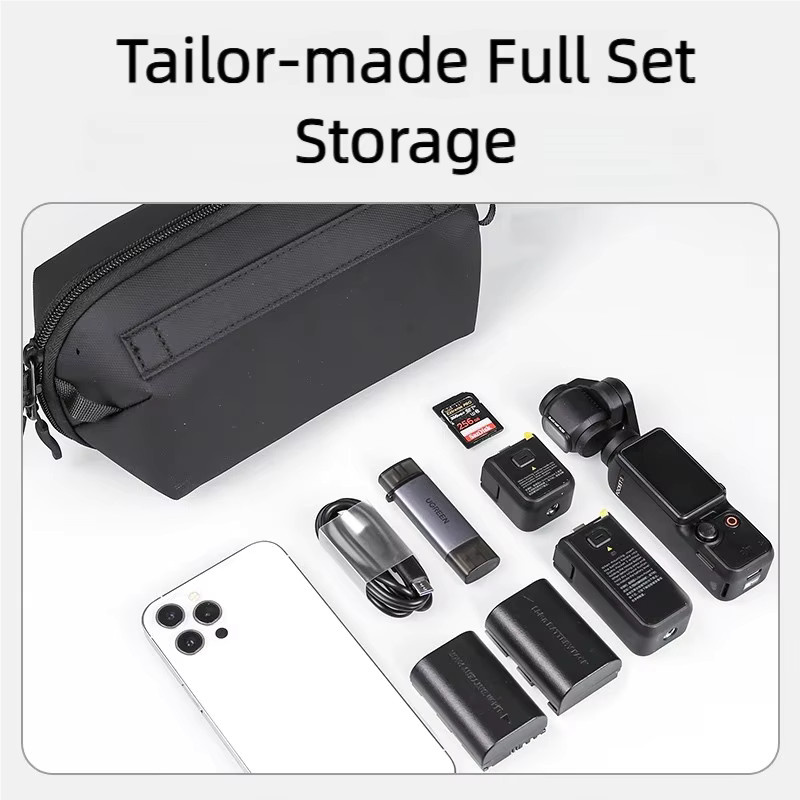 Ronkoen Multifunktionale wasserdichte Aufbewahrungstasche für DJI Pocket 3 in Schwarz - Bild 2