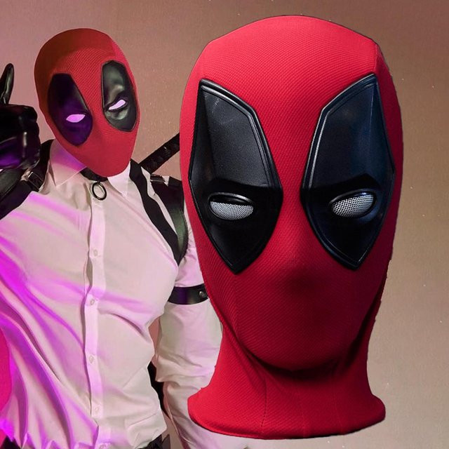 Beast Kingdom Deadpool Maske Faceshell Cosplay, Rot, Bunt / Mehrfarbig - Bild 1