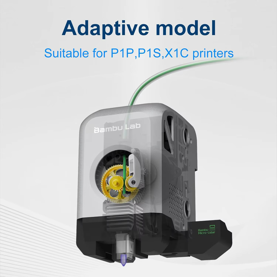Bambu Lab Upgrade Extruder-Getriebebaugruppe aus gehärtetem Stahl mit Nanobeschichtung für X1/X1C/P1P/P1S 3D-Drucker - Bild 2