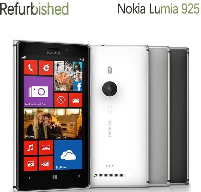 Nokia Lumia 925 Smartphone Refurbished Schwarz 16GB 4,5 Zoll 8MP Kamera mit WiFi und GPS - Bild 1