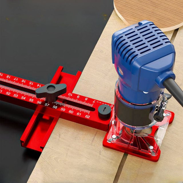 FNICEL 3-in-1 Kreisschneidvorrichtung aus Aluminium für Holzbearbeitung zum Fräsen und Schneiden - Bild 1