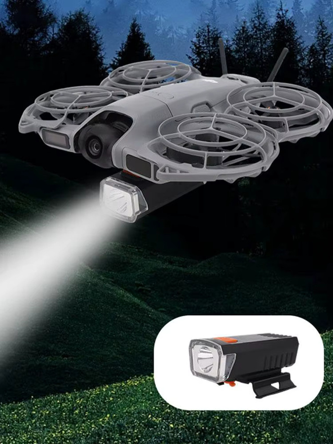 DJI NEO 2 Suchscheinwerfer und Landelicht in Schwarz zur Unterbodenmontage für Nachtflüge - Bild 5