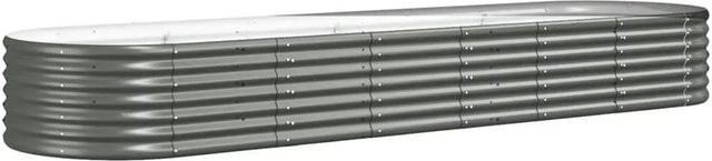 vidaXL Hochbeet aus verzinktem Stahl in Grau, B/T/H: 296 x 80 x 36 cm - Bild 1