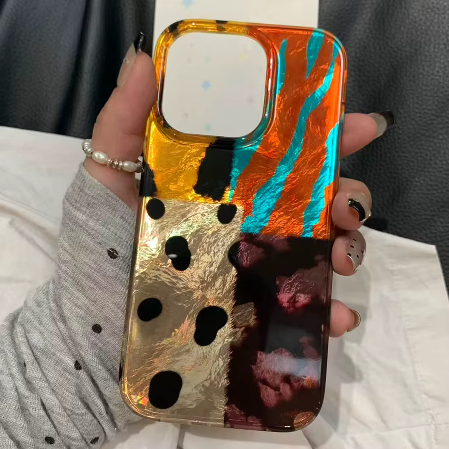 FunYudas Handyhülle mit Retro-Leopardenmuster in Mehrfarbig für iPhone Modelle - Bild 4
