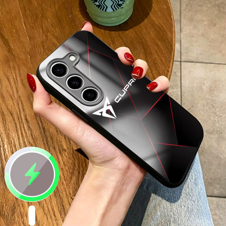 C-Cupra Magnetische Glas-Handyhülle für Samsung Galaxy S26 S25 S24 S23 S22 S21 Plus Ultra Fold in Schwarz - Bild 2
