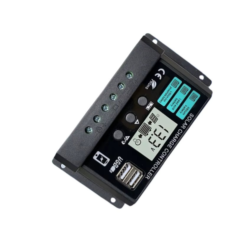 AutoSwitch Solarladeregler 12V/24V 100A mit LCD-Display und Überladungs- sowie Kurzschlussschutz in Schwarz - Bild 2