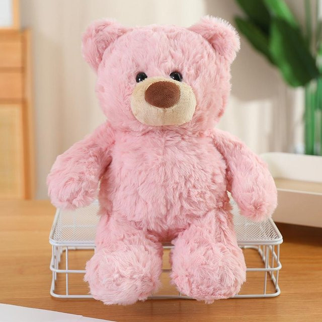 Niedliche Lockige Teddybär Puppe, Brauner Plüsch, ab 14 Jahren - Bild 1