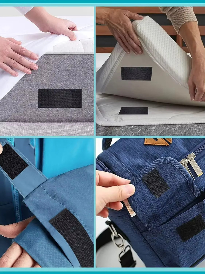 Selbstklebendes doppelseitiges Klettband in Weiß für Heimwerker-Projekte - Bild 6