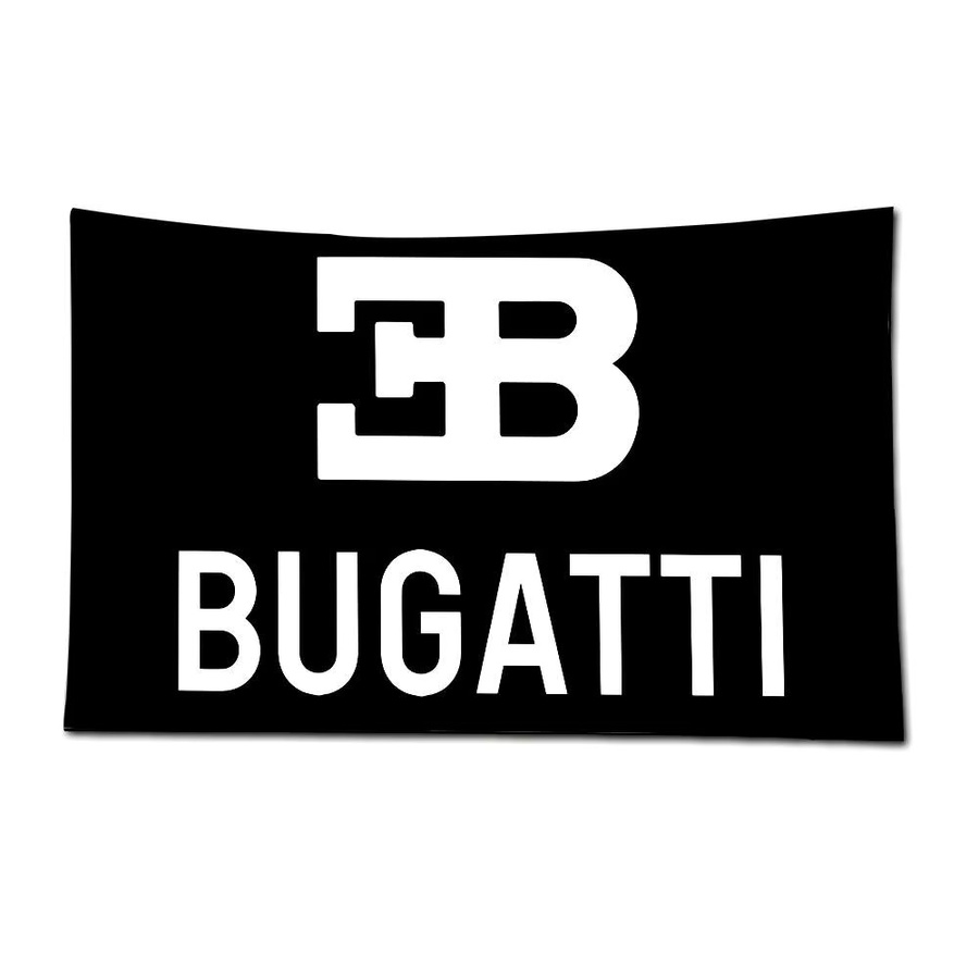 B-Bugatti Wandteppich Flagge Banner Schwarz für Garage und Schlafzimmer B/H: 50 x 70 cm - Bild 4