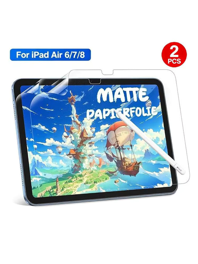 2 Stück Schutzfolie mit Papiergefühl für Apple iPad Pro und iPad Air 11 und 13 Zoll, transparent - Bild 7