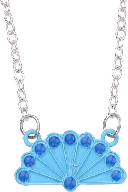 TAKARA TOMY Halskette, Blauer Pfau Cartoon, Silber, Kinder - Bild 1