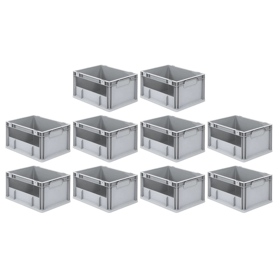 PROREGAL SparSet 10x Eurobox NextGen Insight Transportbox Grau H x B x T: 22 x 30 x 40 cm - Bild 2