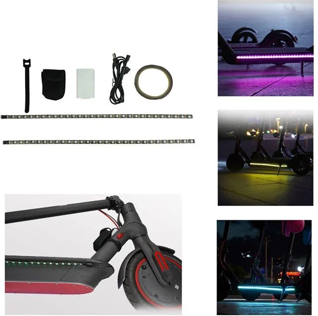 Wasserdichter RGB LED Streifen für Xiaomi M365 1s Pro Pro2 MI3 Elektrische Roller als Sicherheits-Nachtlicht in Mehrfarbig - Bild 1