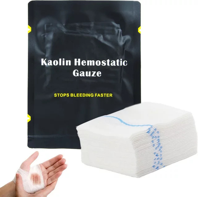 Sanke Rescue Hämostatische Kaolin-Gaze in Weiß für taktische Erste-Hilfe-Sets und Notfallversorgung - Bild 1