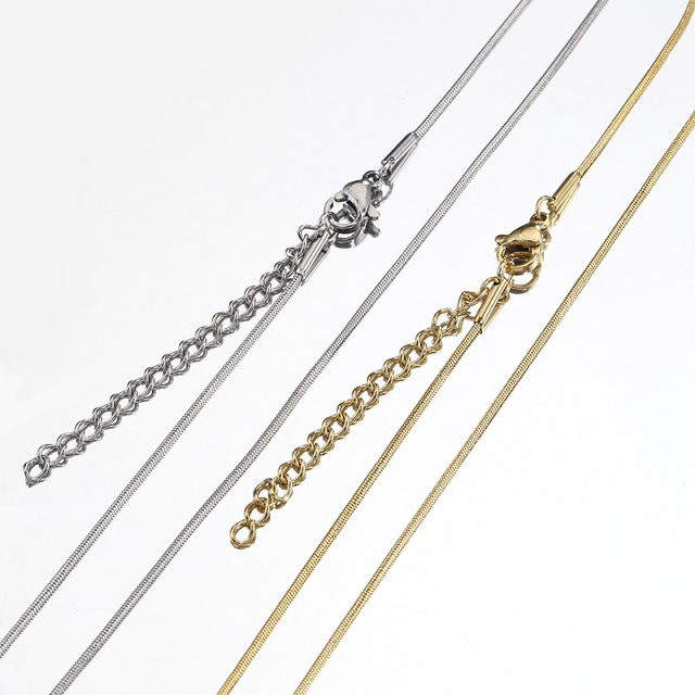 Schlangenkette Edelstahl, 5 Stück, Unisex - Bild 1