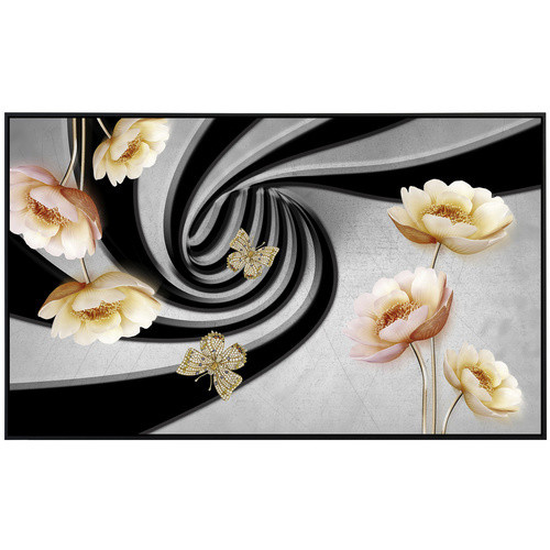 papermoon EcoHeat Infrarotheizung mit Abstrakt 3D Blumen-Effekt in Bunt und Matt-Optik mit App-Steuerung und WLAN - Bild 2