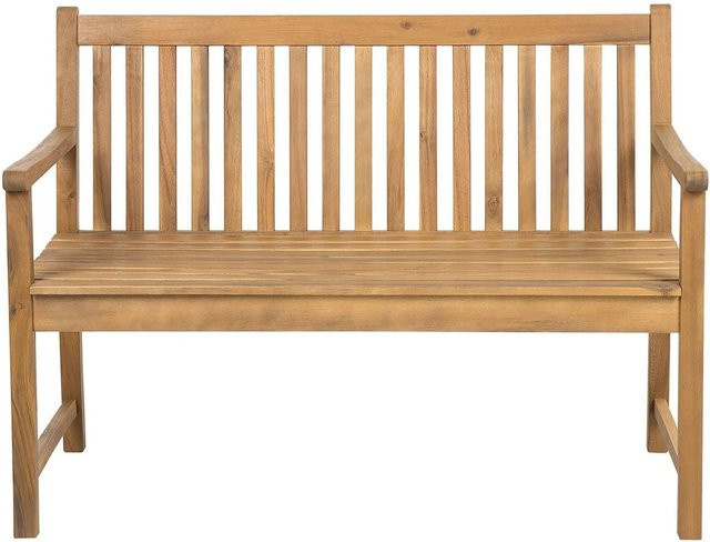 Beliani Gartenbank VIVARA aus Akazienholz in hellem Braun, B/T/H: 120 x 61 x 88 cm - Bild 1
