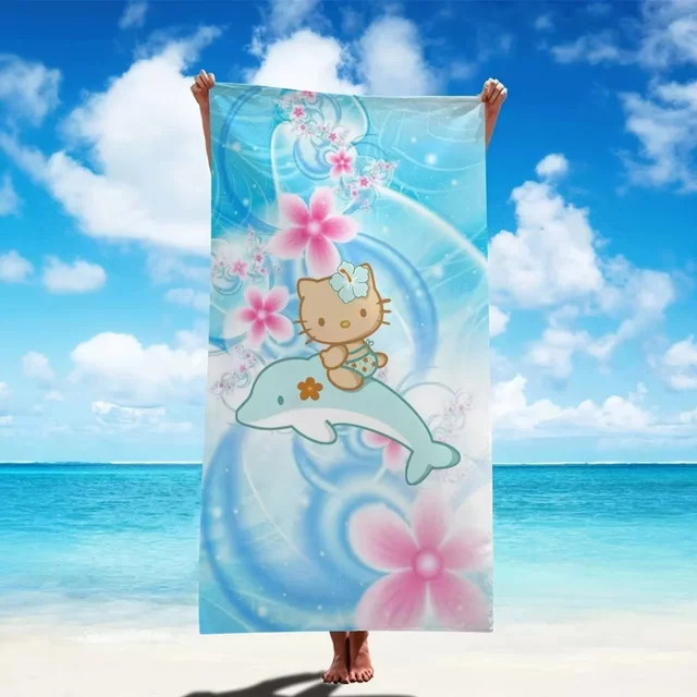 Sanrio Hello Kitty & Dear Daniel Strandtuch aus schnelltrocknender Mikrofaser in Multicolour - Bild 1