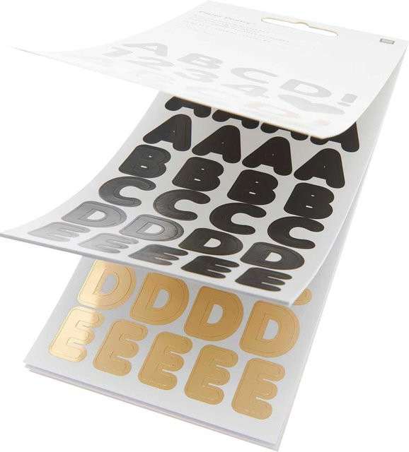Stickerblock Alphabet in Schwarz und Gold - Bild 1