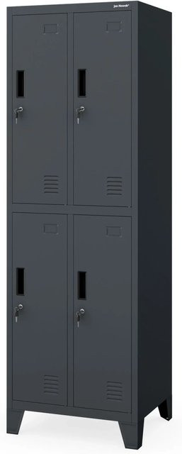 Jan Nowak Arbeitsschutzschrank Bartek 2 Plus mit 4 Fächern in Anthrazit, H x B x T: 172 x 56 x 45 cm - Bild 1