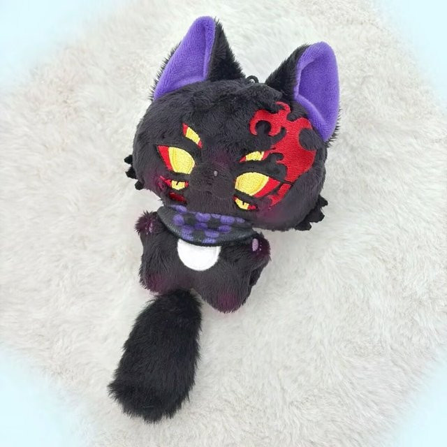 Bandai Demon Slayer Kokushibo Katzen-Plüschpuppe, 10cm - Bild 1