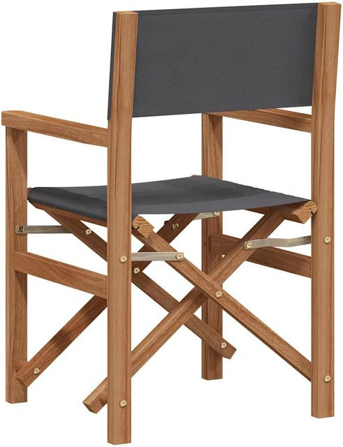 vidaXL Regiestuhl aus Teakholz in Grau B/T/H: 54 x 54 x 87 cm - Bild 3