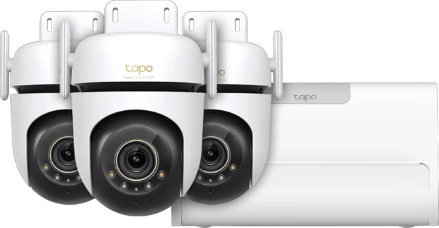 TP-Link Tapo C530WS 3er-Pack mit H500 CentralHub Wi-Fi Überwachungskameras in Weiß - Bild 1