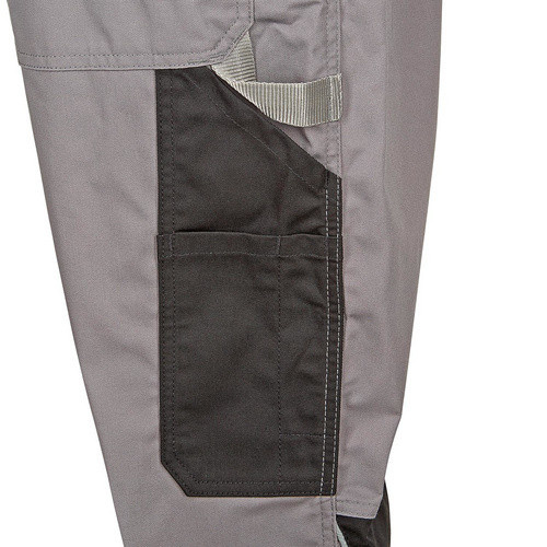safety and more Latzhose EXTREME in Grau/Schwarz mit Reflexstreifen, Größe XXL, aus Polyester/Baumwolle - Bild 3
