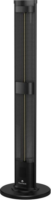 Blumfeldt BlazeTower Standheizer 3000 W für den Außenbereich mit 3 Heizstufen, IP45, Fernbedienung und Timer, Schwarz - Bild 1