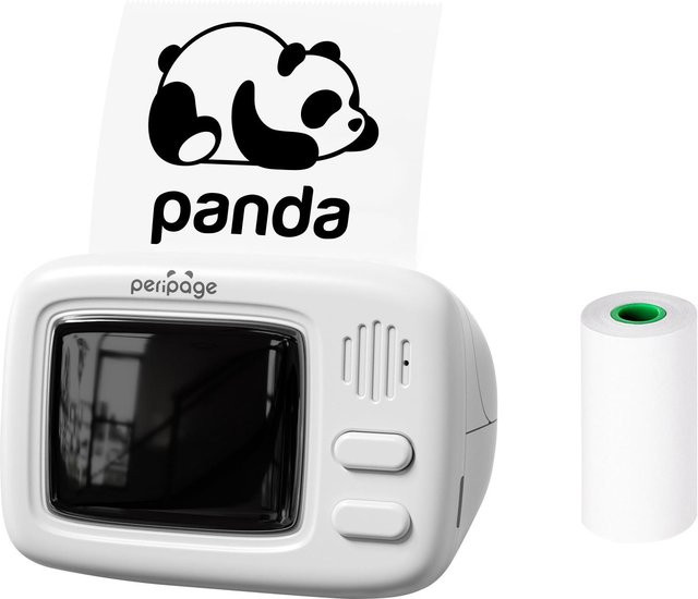 Peripage A2 Mini-Thermodrucker in Weiß mit Bluetooth-Verbindung für Etiketten und DIY-Druck - Bild 1
