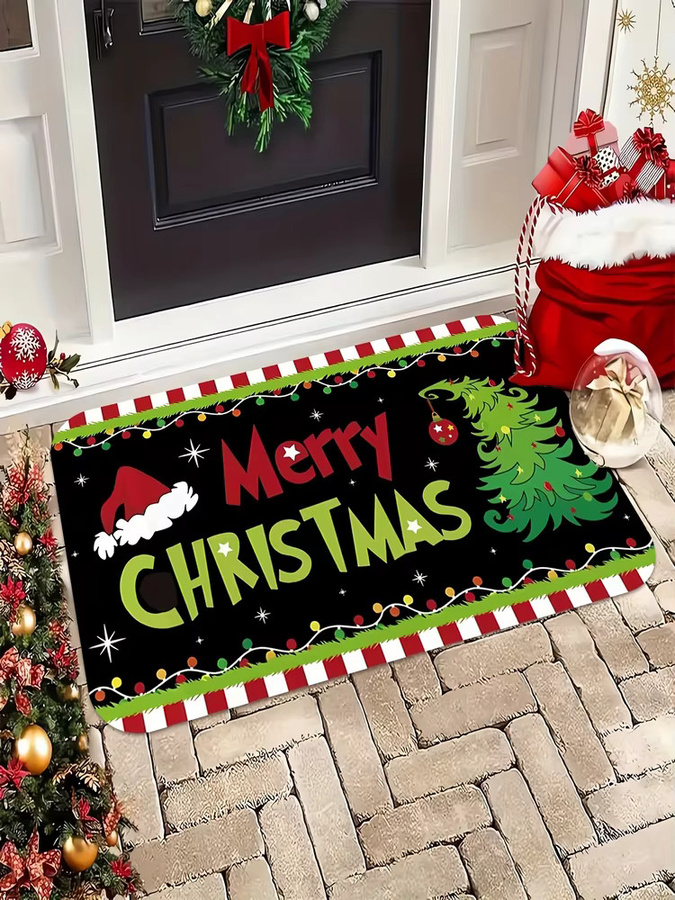 VIKAMA Weihnachtsteppich Motivierte Fußmatte für Wohnzimmer, Schlafzimmer und Outdoor, Mehrfarbig, B/T: 60 x 40 cm - Bild 6