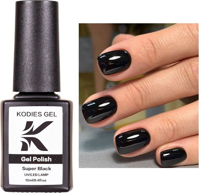 KODIES GEL Nagellack, Black, Glänzend - Bild 1