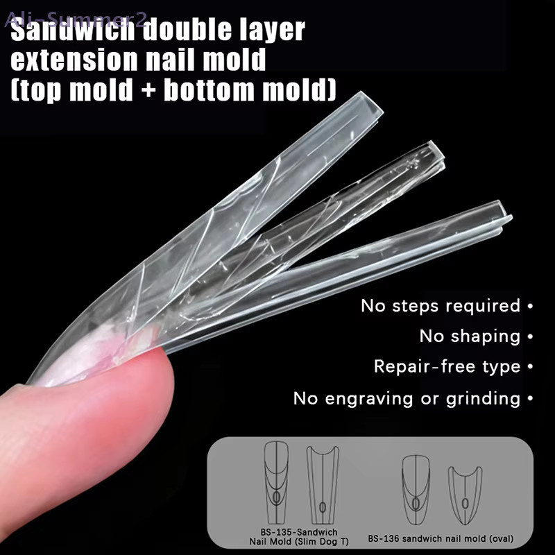 Summer2 Sandwich Dual Nail Forms, 240 Stück, 15 Größen - Bild 4