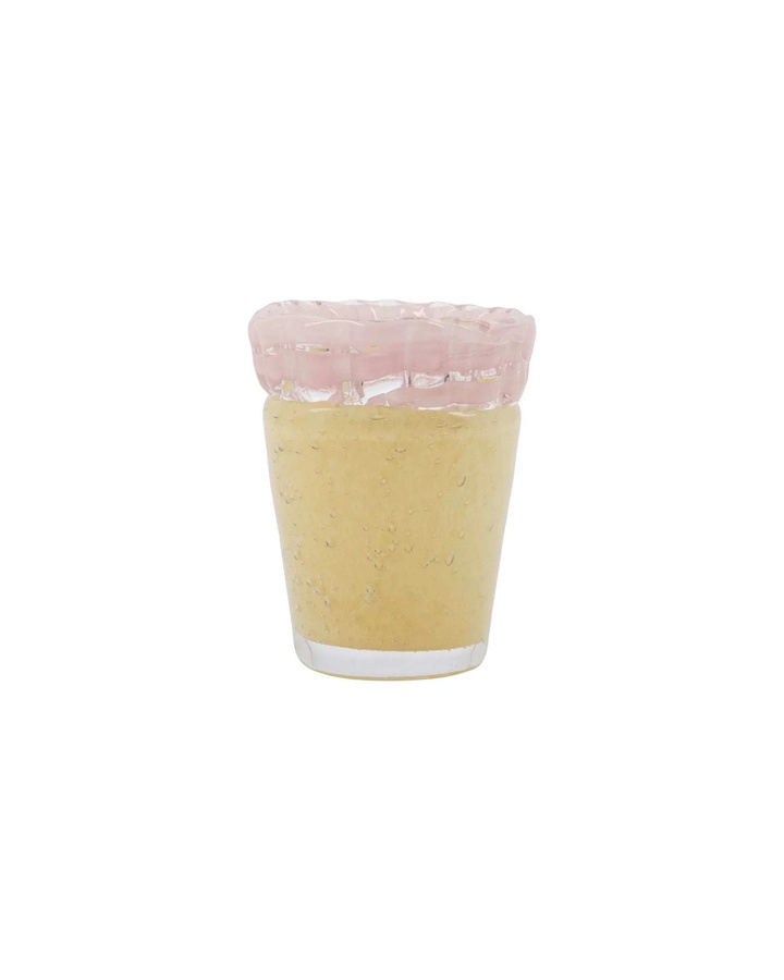 House Doctor Vase Kupla aus Glas in Beige mit Blasenstruktur, Höhe: 9 cm - Bild 1