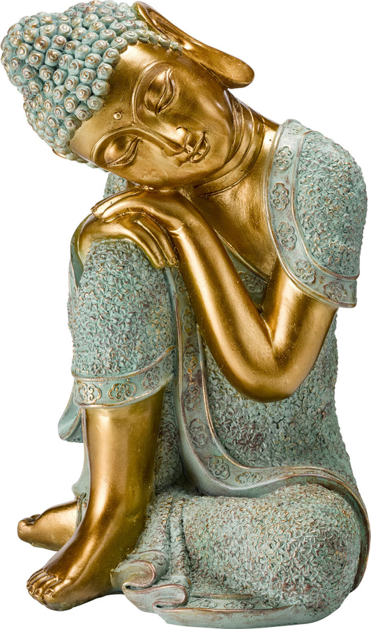 Heine Home Buddha Deko-Figur aus Polyresin in Türkis, Höhe: 41,0 cm, Breite: 29,0 cm, Tiefe: 25,0 cm - Bild 2