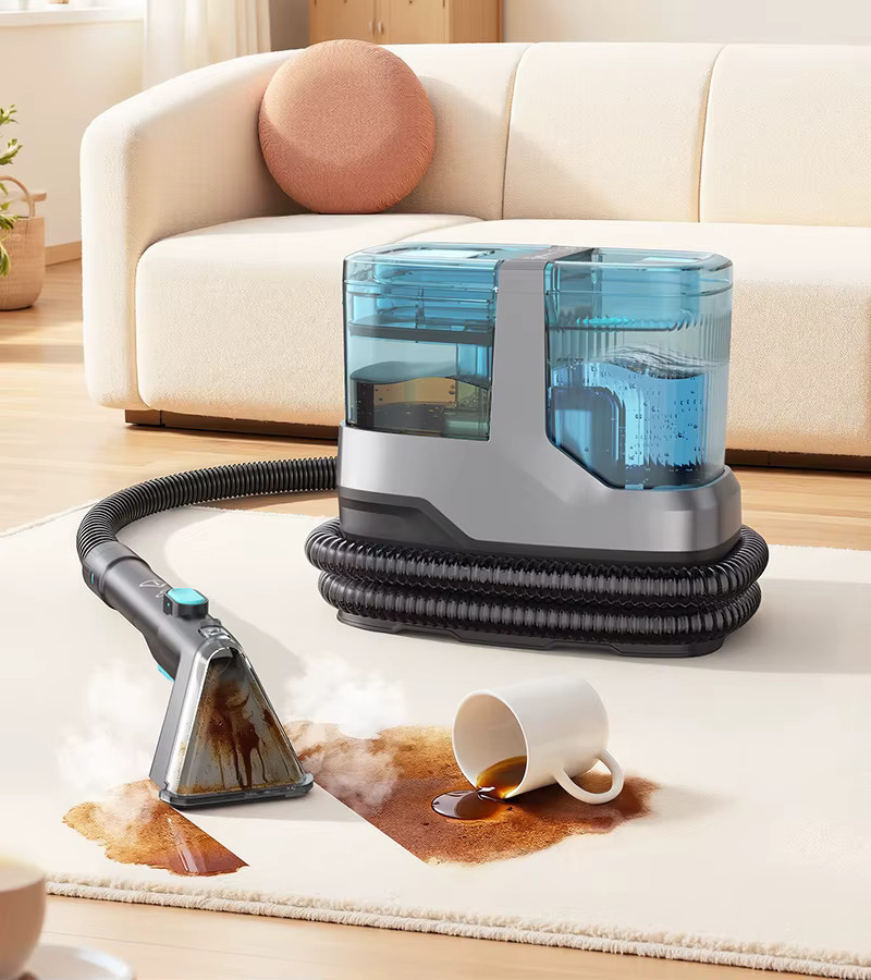 YISORA C688 Teppichreinigungsmaschine mit 2600W und 17kPa Saugkraft, Dampfsterilisation mit 4 Modi, 1100ml Sauberwassertank und 1200ml Schmutzwassertank - Bild 4