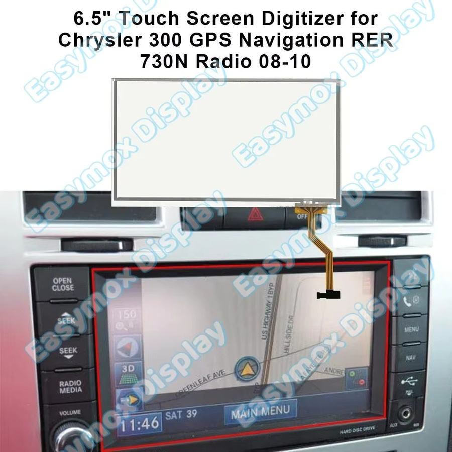 Easymox Ersatz Digitizer für Jeep Uconnect Mygig REN RER RHR 6,5 Zoll Touchscreen in Transparent - Bild 2