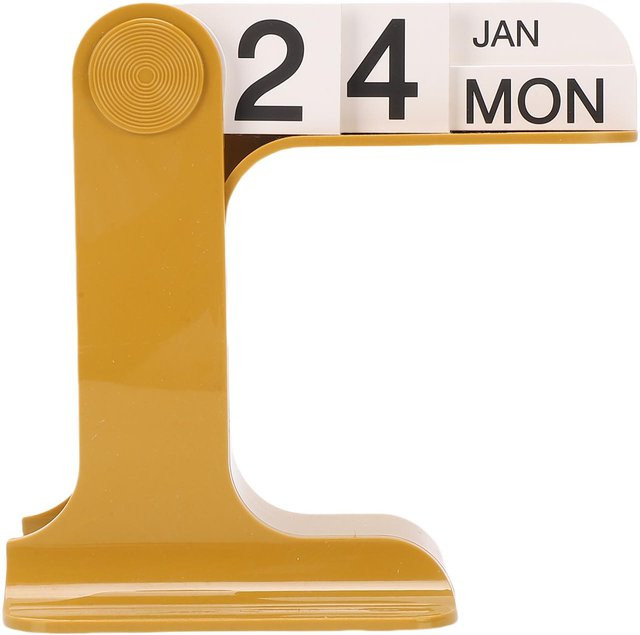 Flip Ewiger Kalender für 2025 und 2026 als moderne Schreibtischdekoration in Weiß - Bild 1